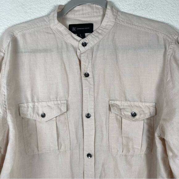 INC International Concepts Men’s L 55% linen/45% cotton, buttondown shirt - Picture 10 of 10